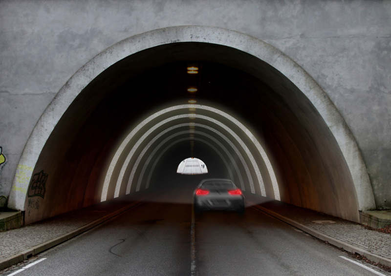  Blingcrete,  Light Reflecting Concrete,  Tunnel, infrastructure